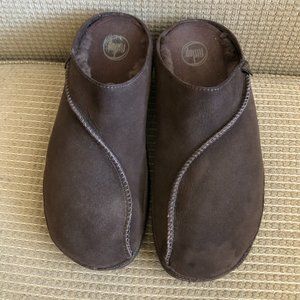 Fitflop Men's Brown Suede  Clogs